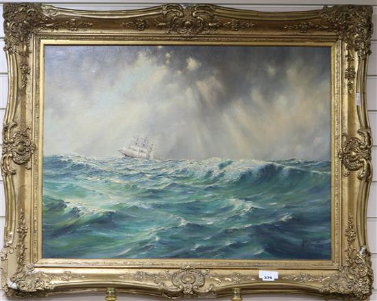 John Millington Clipper at sea 59 x79 cm